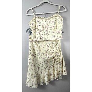 Y2K Butter Dress M Corset Milkmaid Dainty Floral Fairycore Cottage Coastal Hi Lo